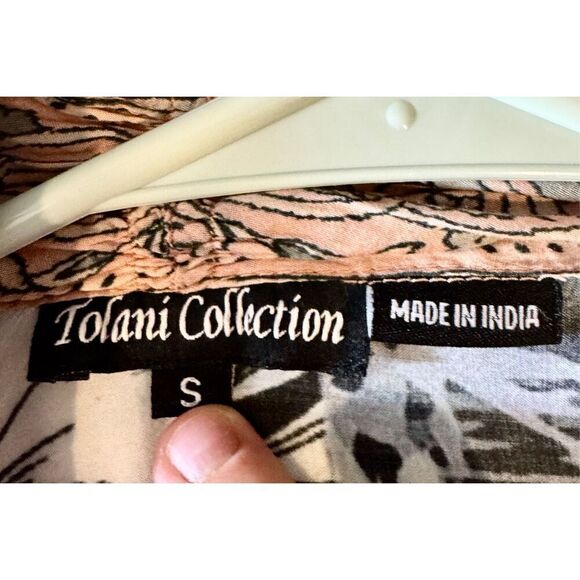 Tolani Collection Multi Pattern Block Print Floral Draping Kimono Women's Small - Picture 5 of 8